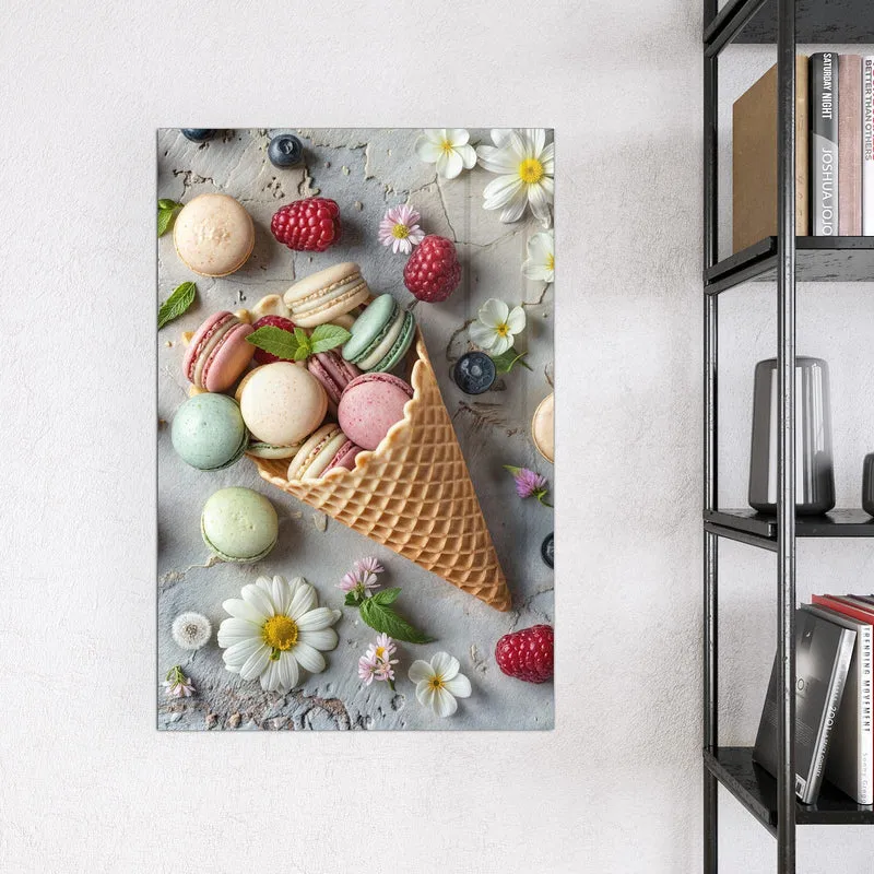 Magnettafel - Macarons in der Waffel
