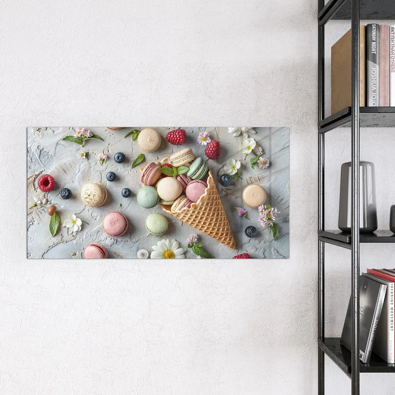 Magnettafel - Macarons in der Waffel