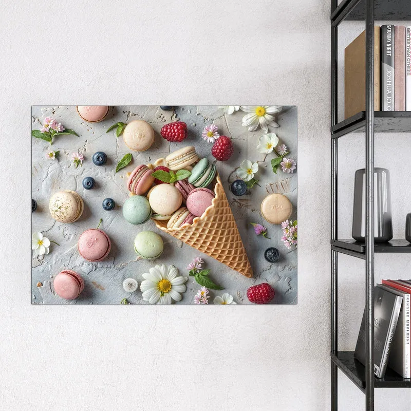 Magnettafel - Macarons in der Waffel