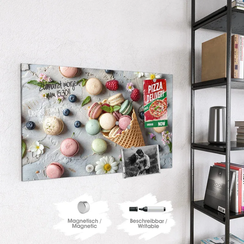 Magnettafel - Macarons in der Waffel