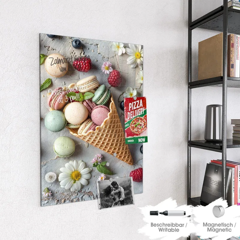 Magnettafel - Macarons in der Waffel