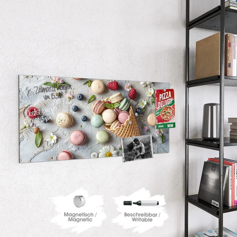 Magnettafel - Macarons in der Waffel