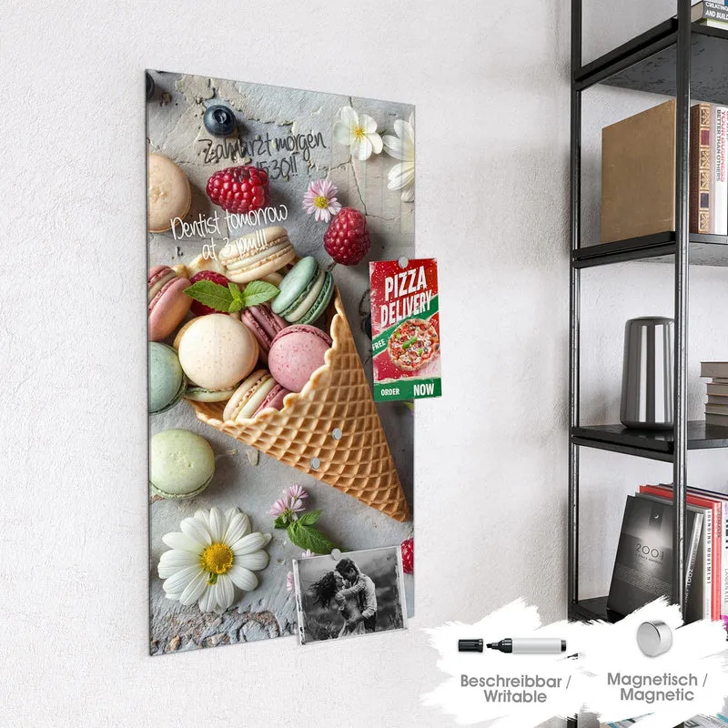 Magnettafel - Macarons in der Waffel