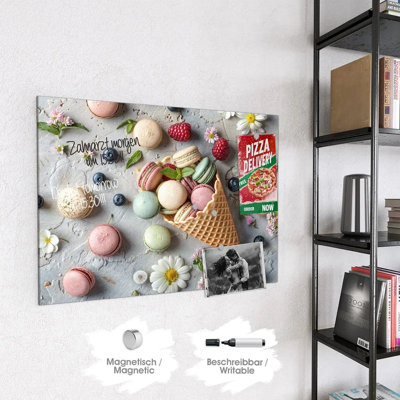 Magnettafel - Macarons in der Waffel