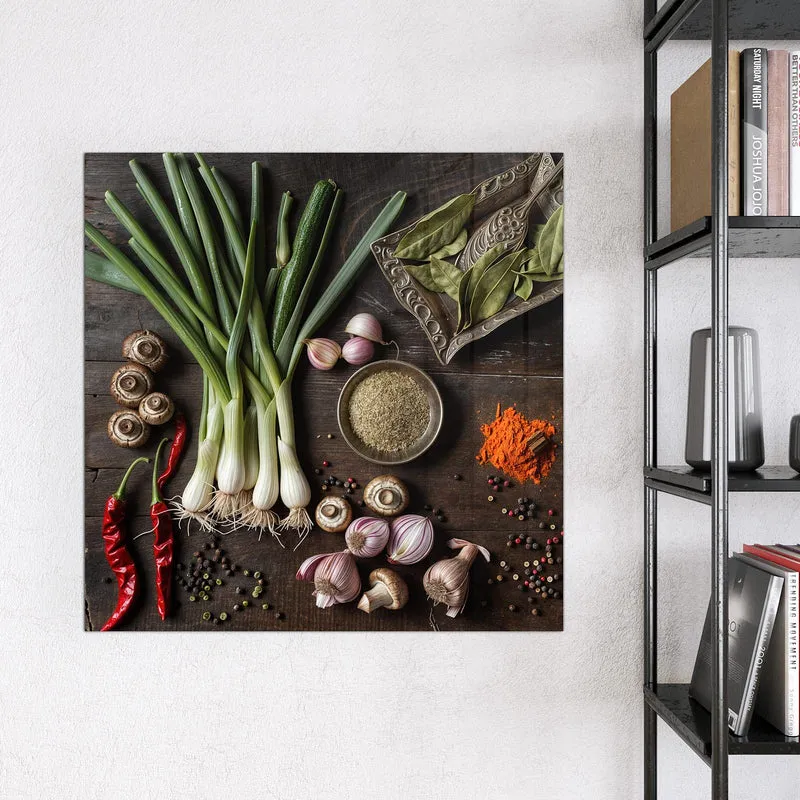Magnettafel - Gemüse und Gewürze