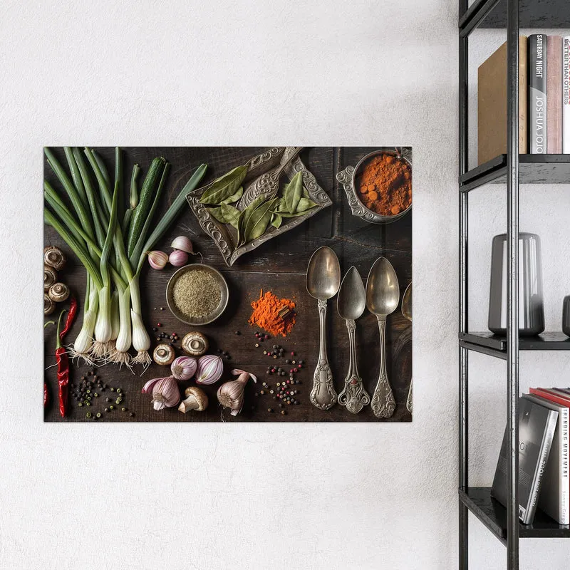 Magnettafel - Gemüse und Gewürze