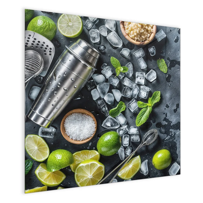 Magnettafel - Shaker mit Limetten