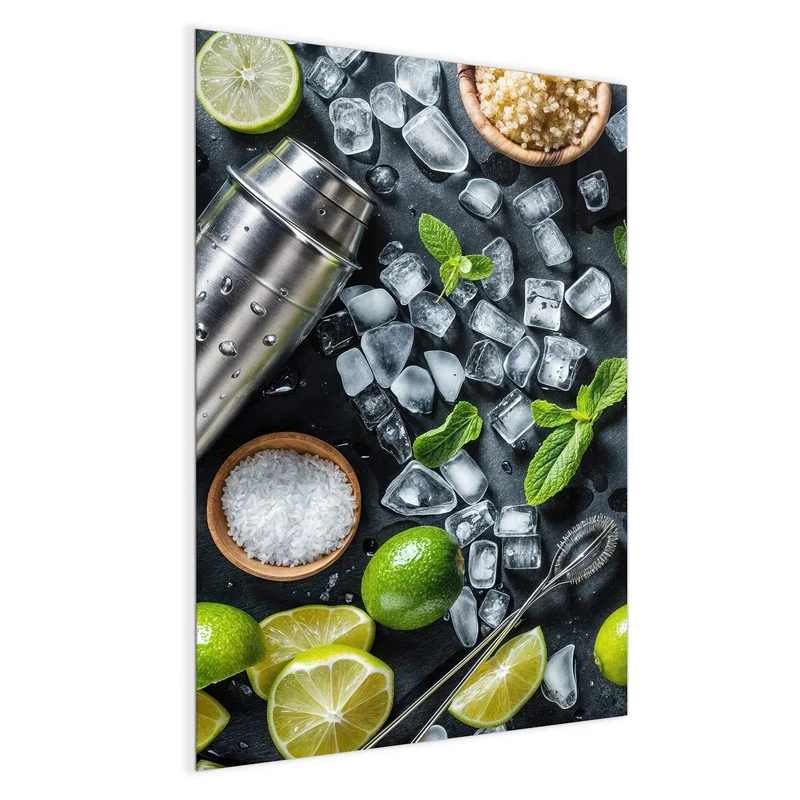 Magnettafel - Shaker mit Limetten