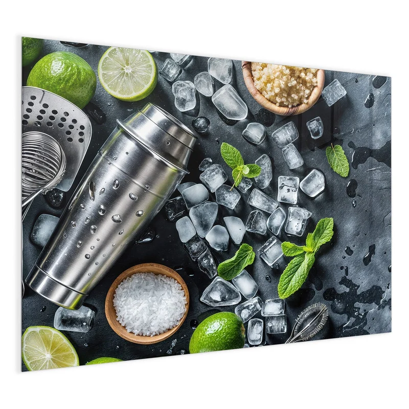 Magnettafel - Shaker mit Limetten