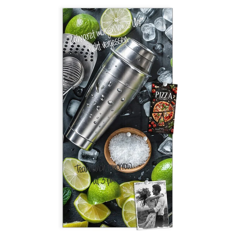 Magnettafel - Shaker mit Limetten