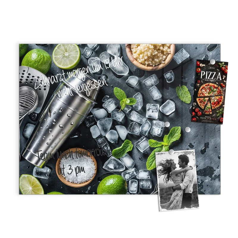 Magnettafel - Shaker mit Limetten