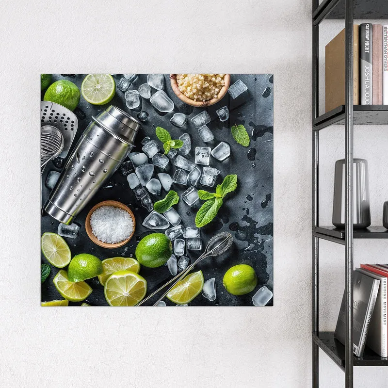 Magnettafel - Shaker mit Limetten