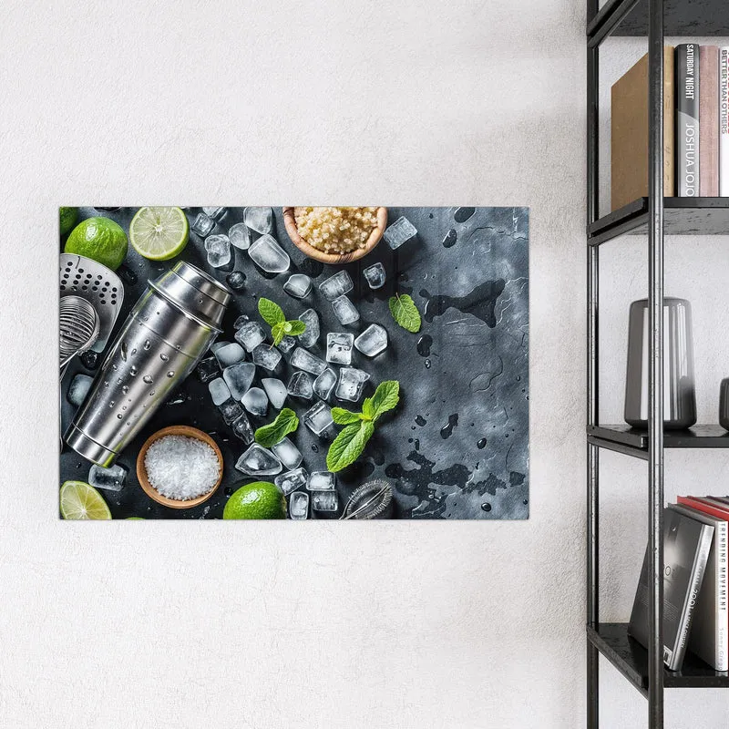Magnettafel - Shaker mit Limetten