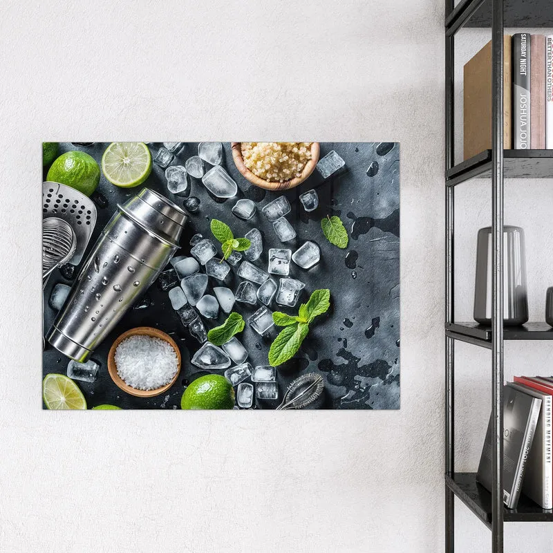Magnettafel - Shaker mit Limetten