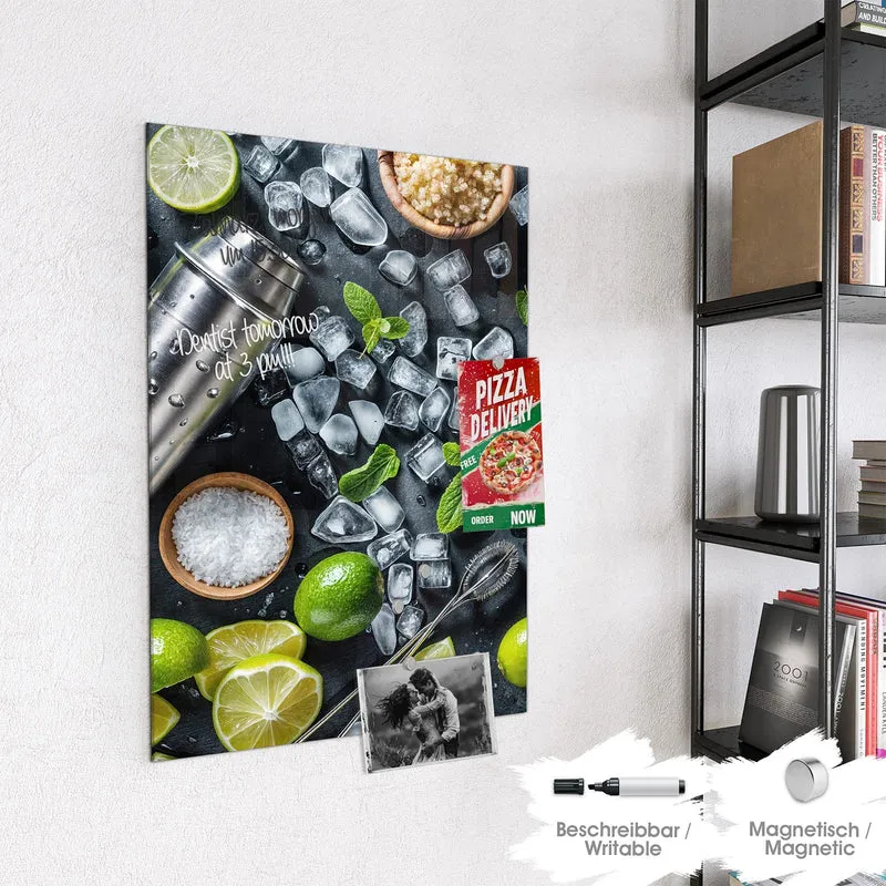 Magnettafel - Shaker mit Limetten