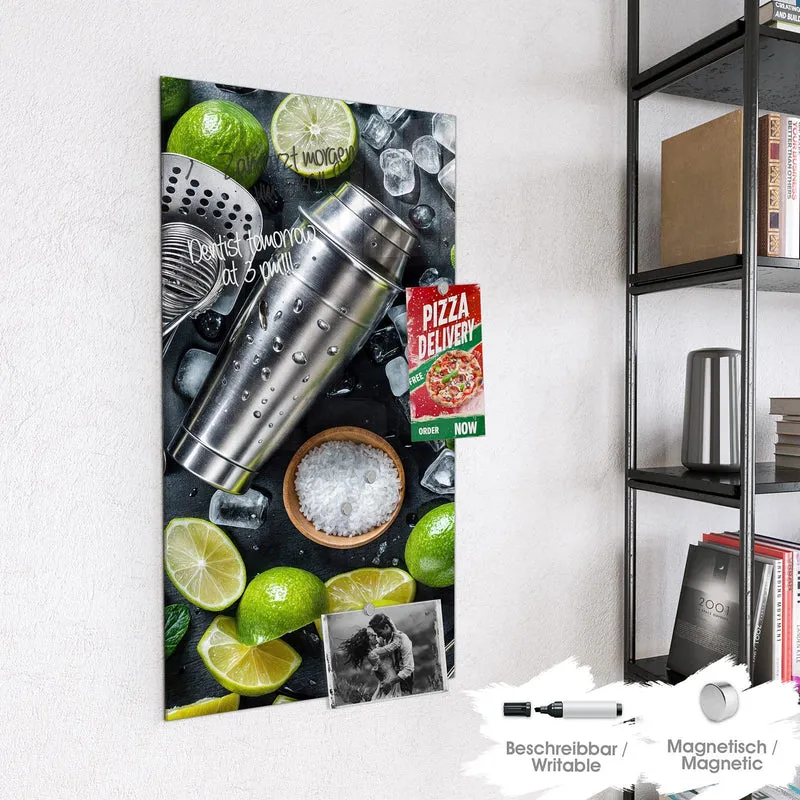 Magnettafel - Shaker mit Limetten