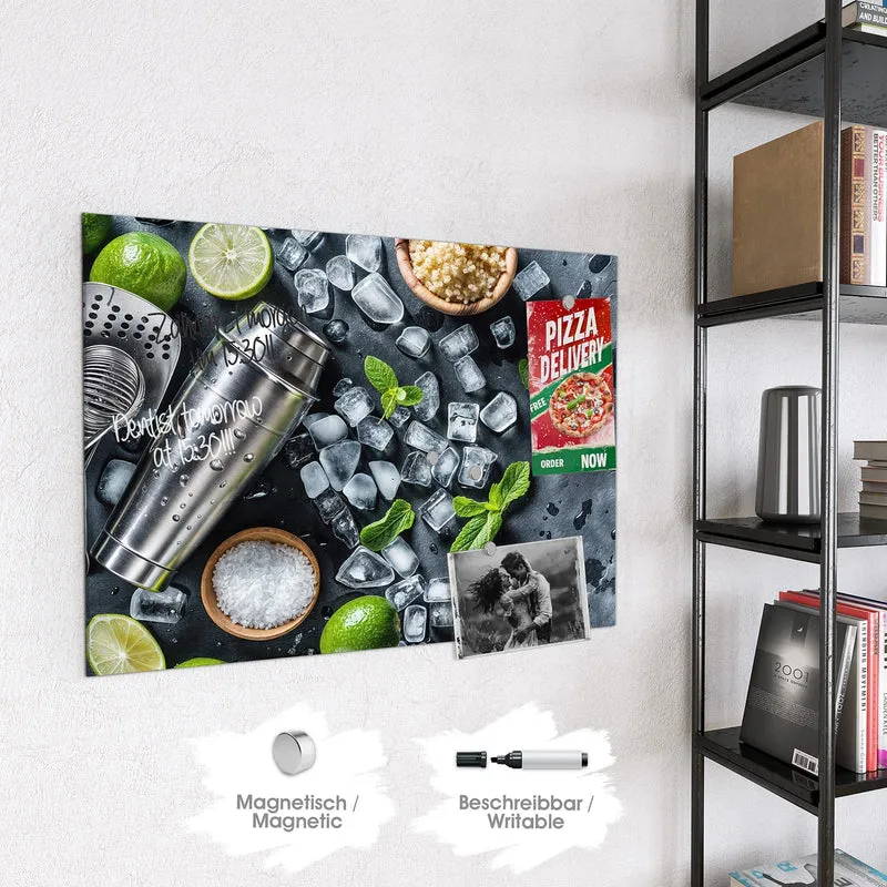 Magnettafel - Shaker mit Limetten