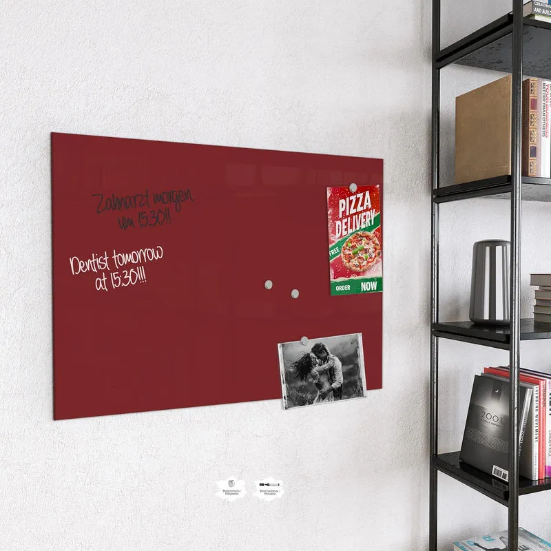 Magnettafel - Bordeauxrot
