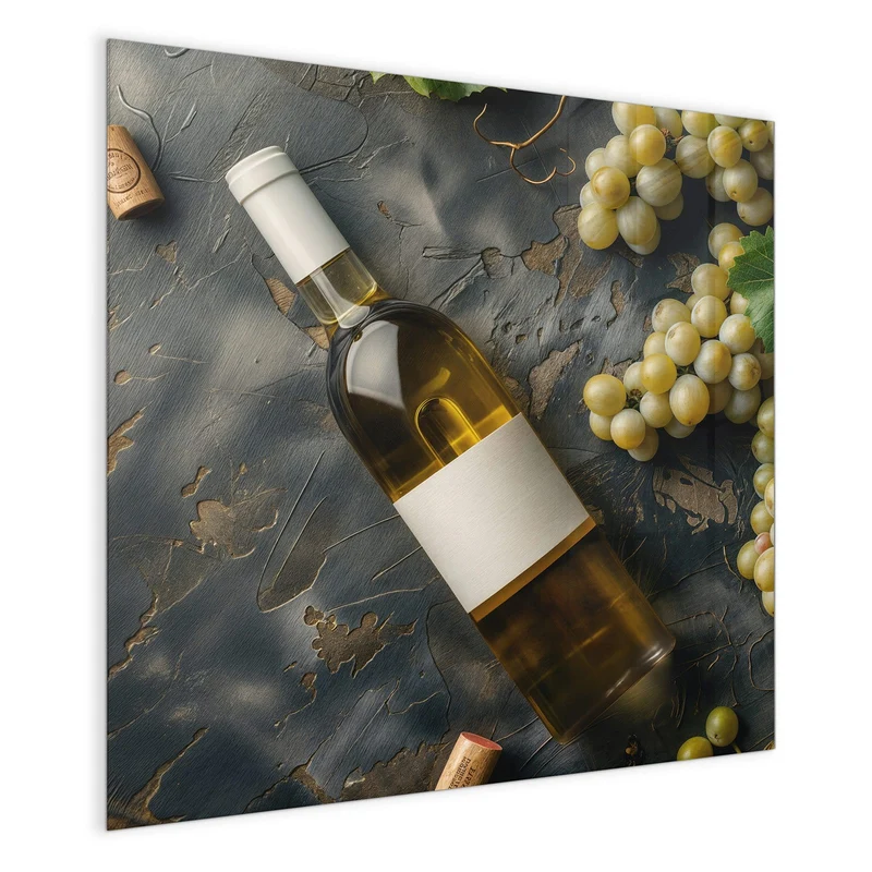 Magnettafel - Weißwein mit Trauben