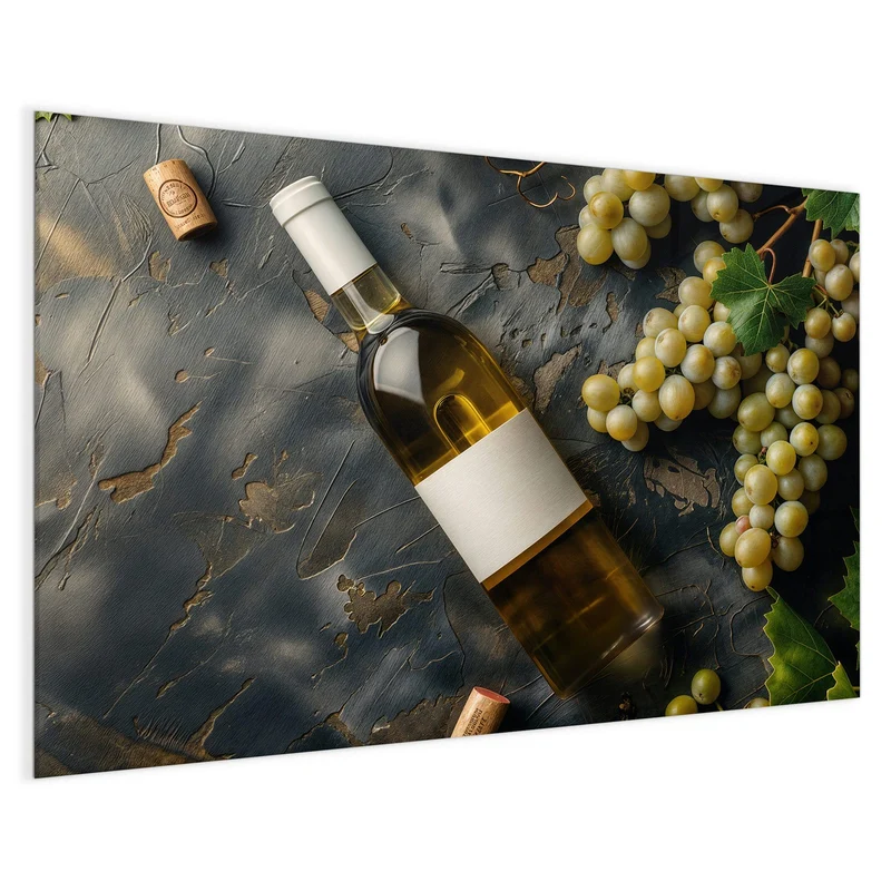 Magnettafel - Weißwein mit Trauben