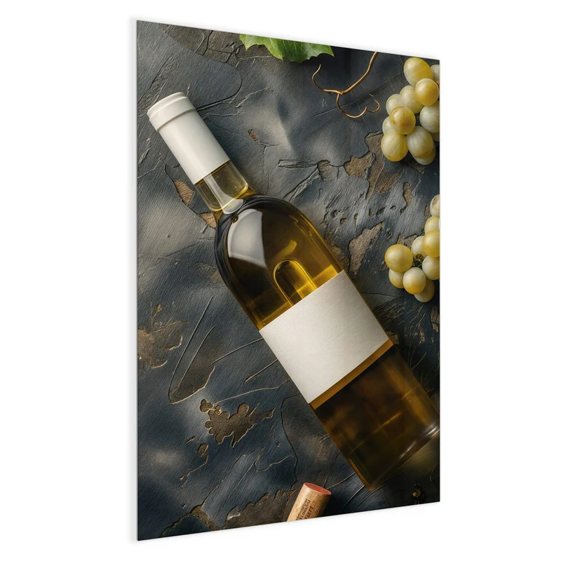 Magnettafel - Weißwein mit Trauben