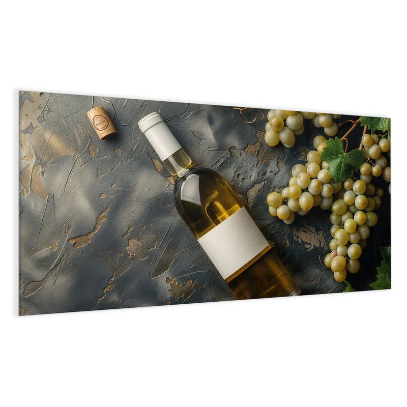 Magnettafel - Weißwein mit Trauben