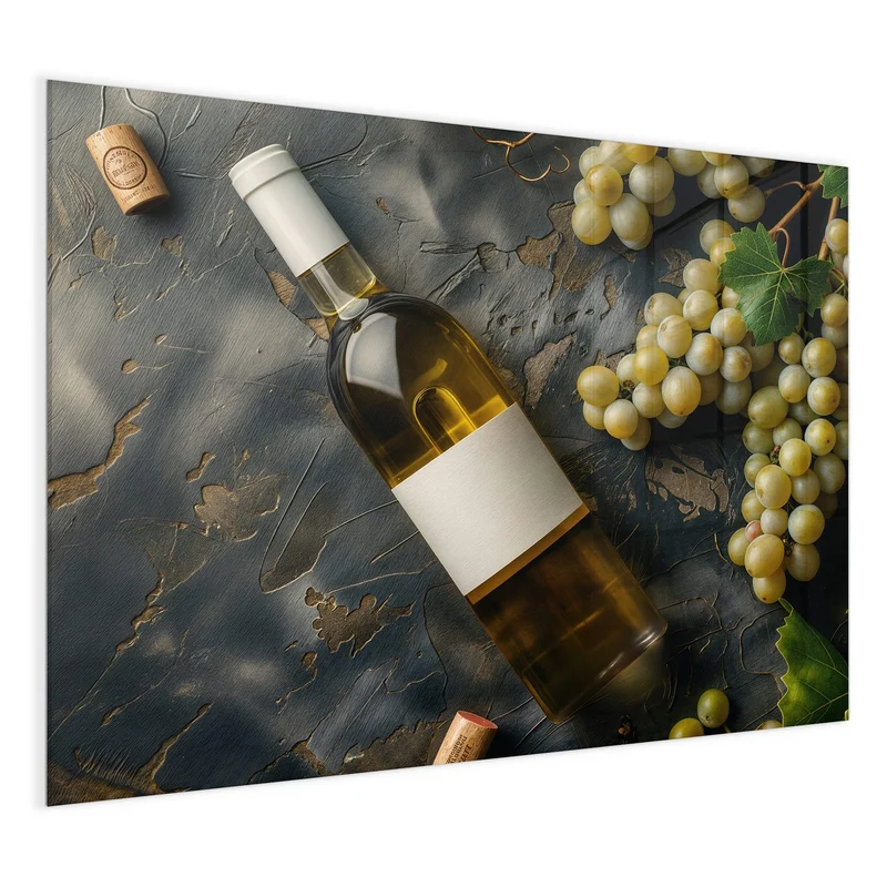 Magnettafel - Weißwein mit Trauben