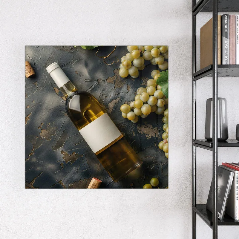 Magnettafel - Weißwein mit Trauben