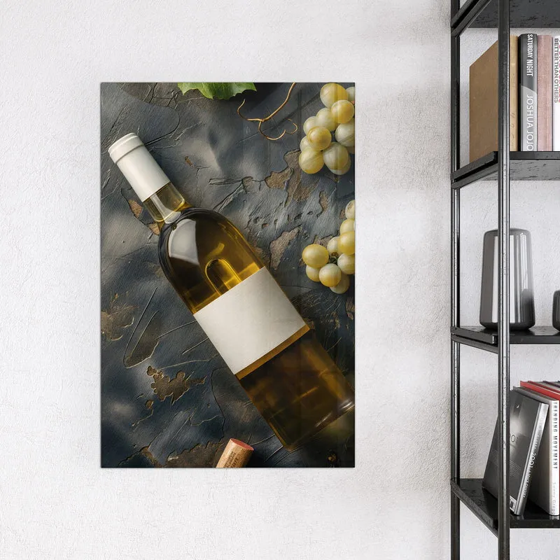 Magnettafel - Weißwein mit Trauben