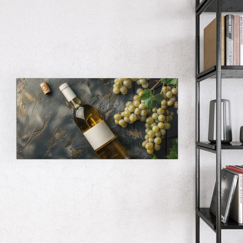 Magnettafel - Weißwein mit Trauben