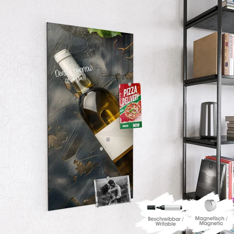 Magnettafel - Weißwein mit Trauben
