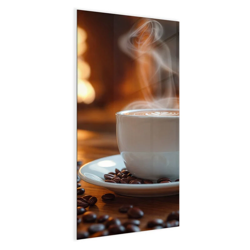 Magnettafel - Kaffee am Kaminfeuer