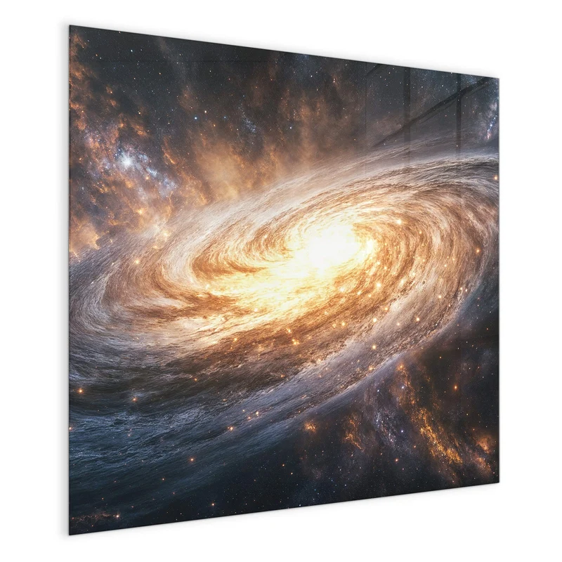 Magnettafel - Goldene Spiralgalaxie