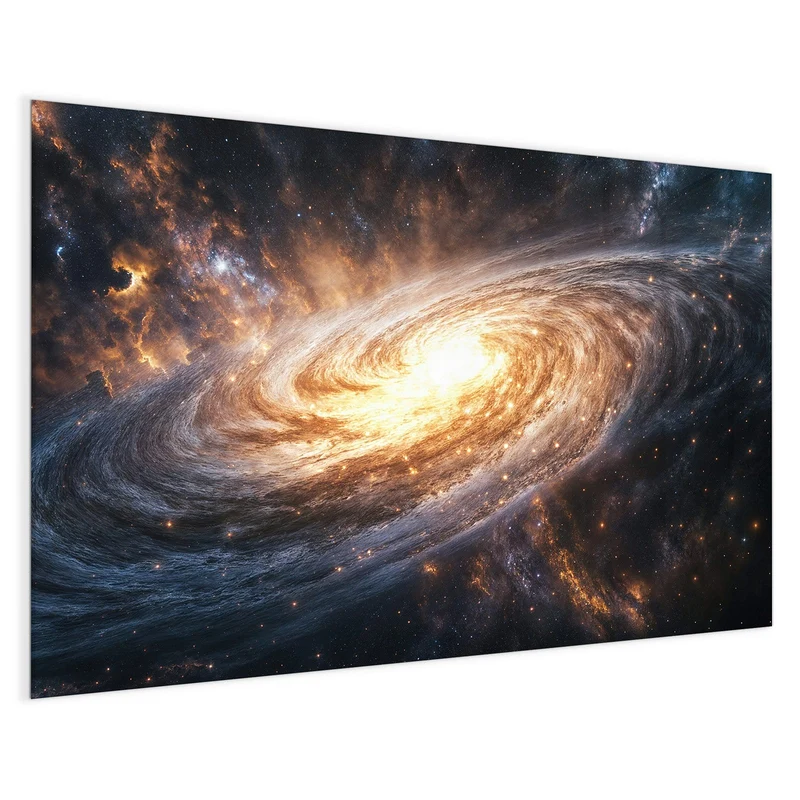 Magnettafel - Goldene Spiralgalaxie