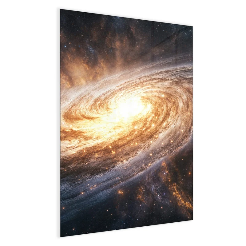 Magnettafel - Goldene Spiralgalaxie