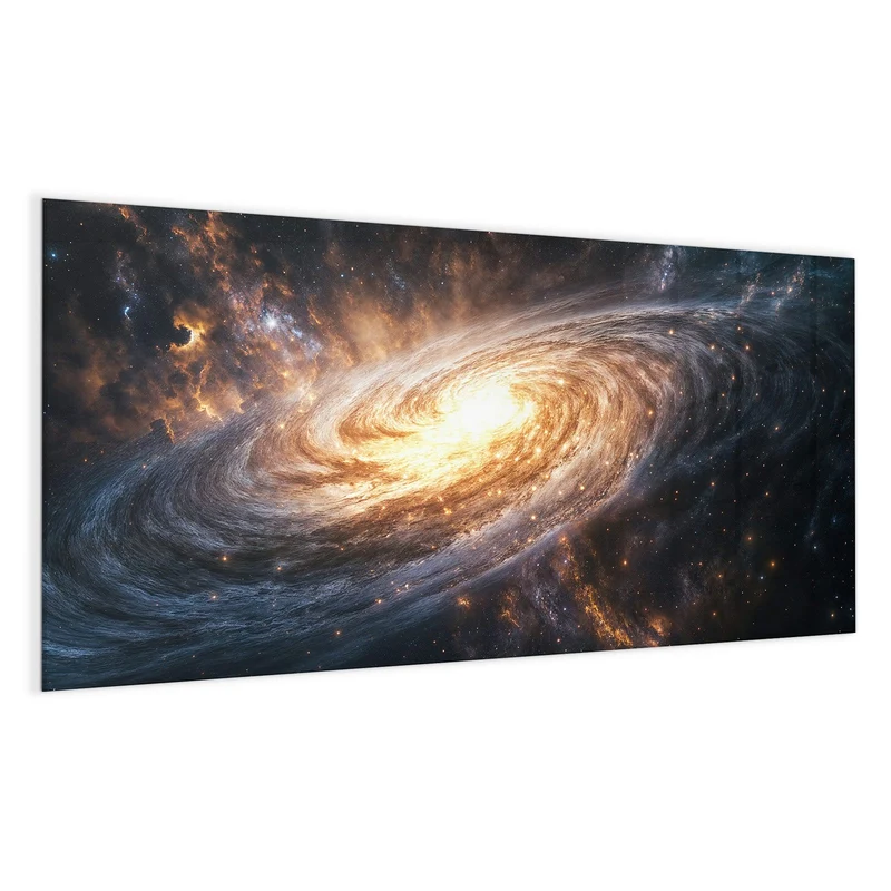 Magnettafel - Goldene Spiralgalaxie