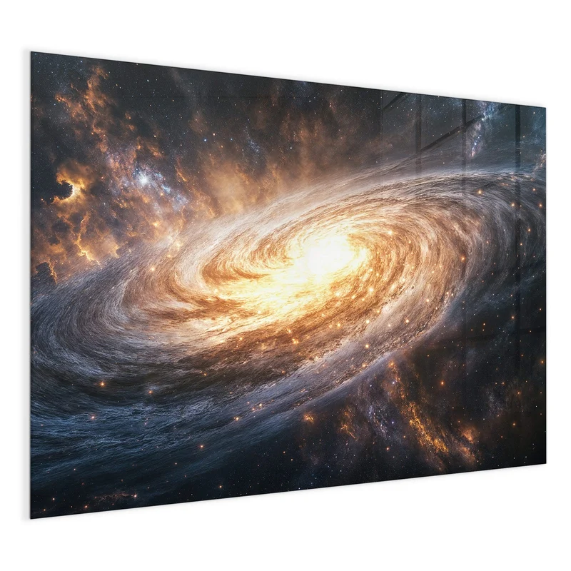 Magnettafel - Goldene Spiralgalaxie