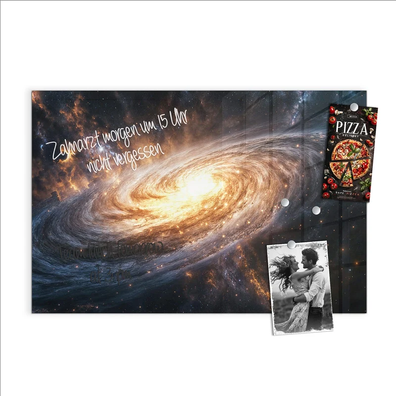 Magnettafel - Goldene Spiralgalaxie