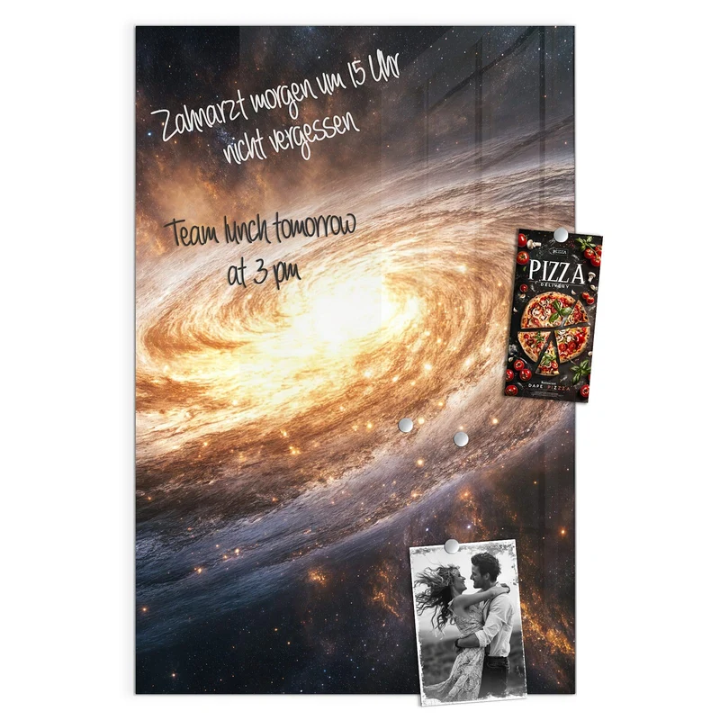 Magnettafel - Goldene Spiralgalaxie