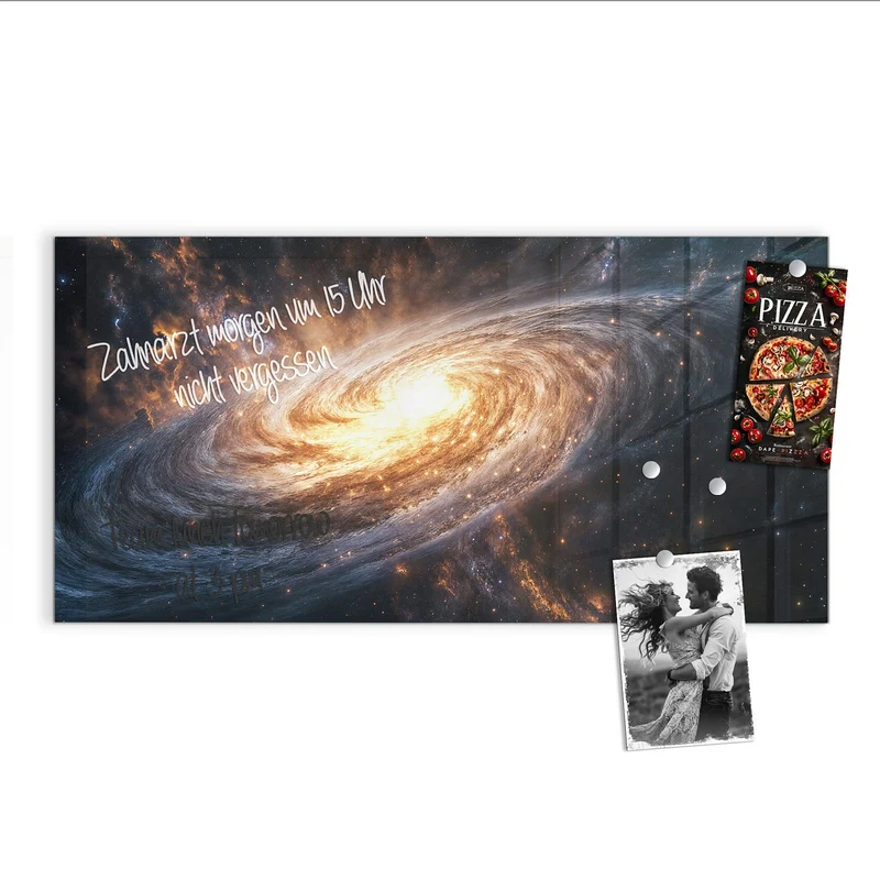 Magnettafel - Goldene Spiralgalaxie