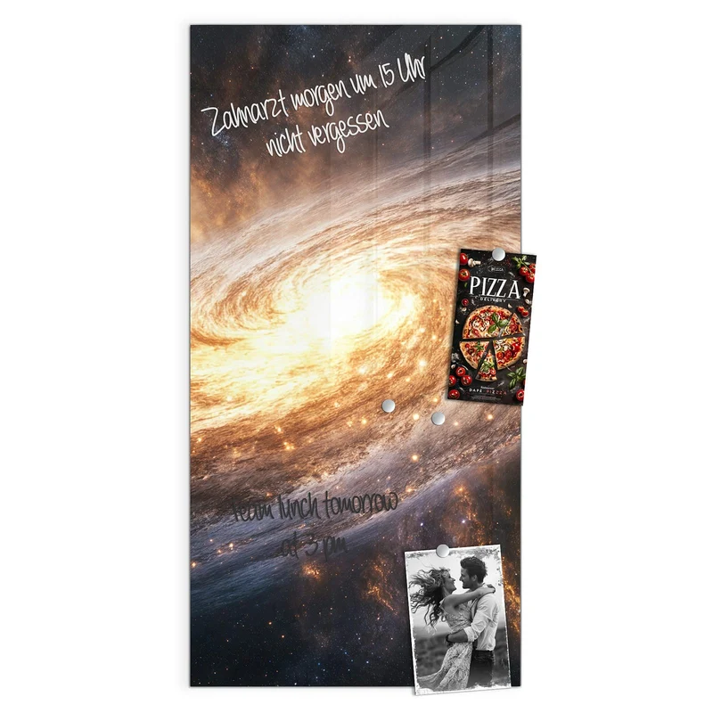 Magnettafel - Goldene Spiralgalaxie