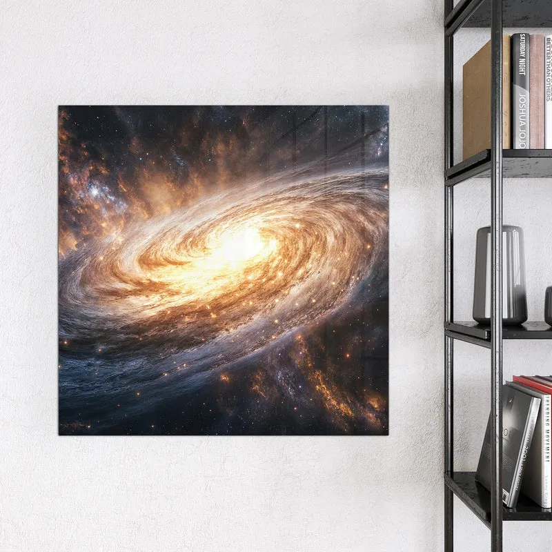 Magnettafel - Goldene Spiralgalaxie