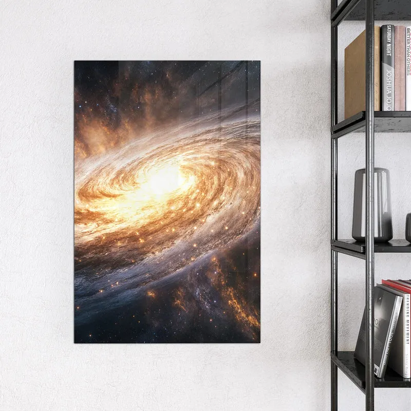 Magnettafel - Goldene Spiralgalaxie