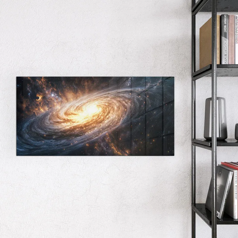 Magnettafel - Goldene Spiralgalaxie