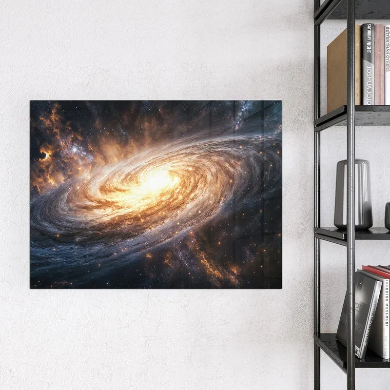 Magnettafel - Goldene Spiralgalaxie