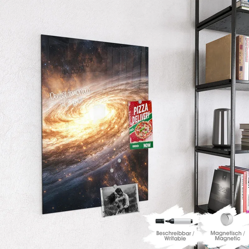 Magnettafel - Goldene Spiralgalaxie