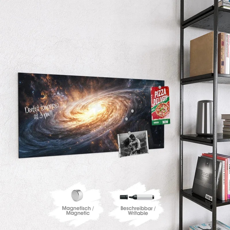 Magnettafel - Goldene Spiralgalaxie