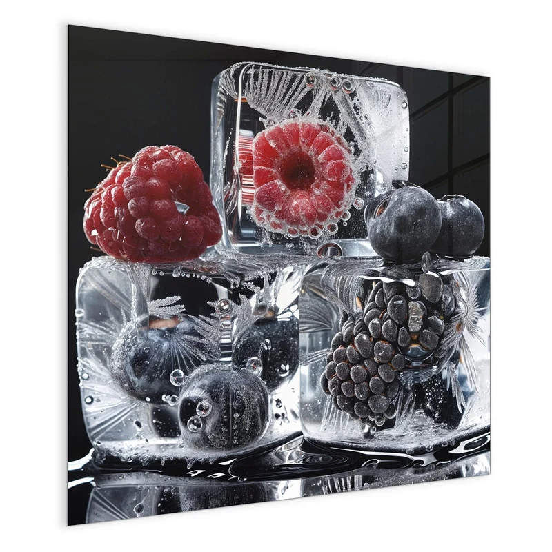 Magnettafel - Beeren auf Schwarz