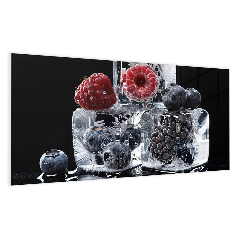 Magnettafel - Beeren auf Schwarz