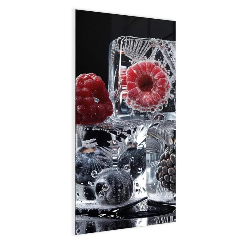 Magnettafel - Beeren auf Schwarz